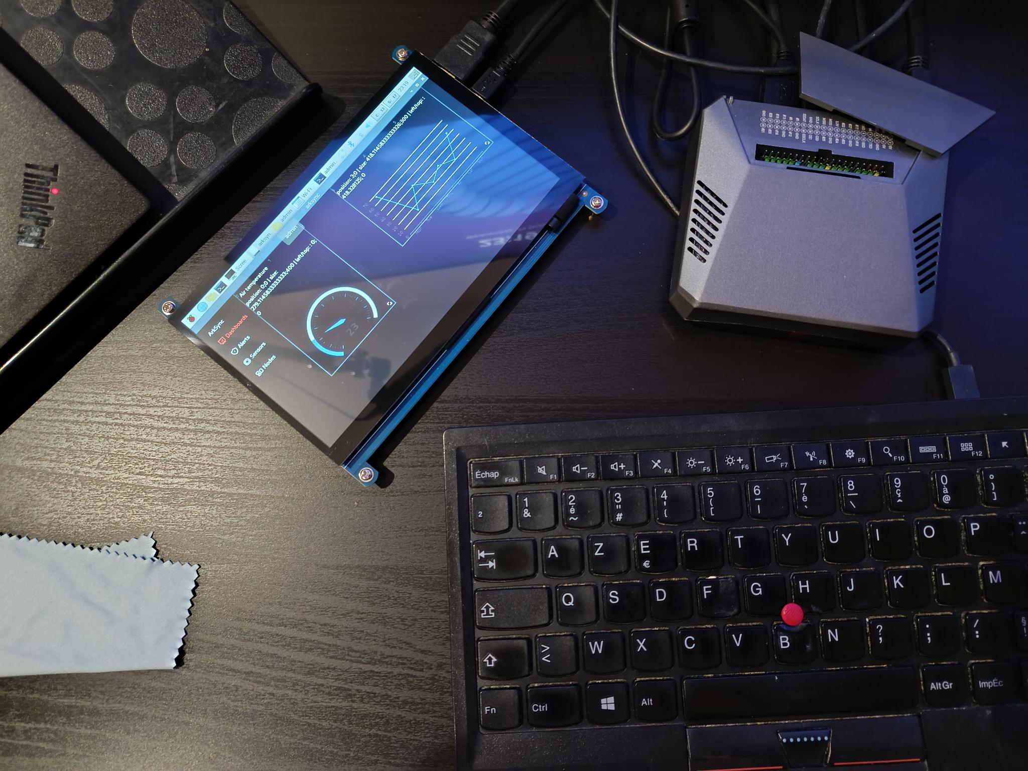 Raspberry Pi 4 with touchscreen